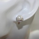 Dames oorbellen met parels en stenen 5