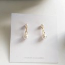 Dames oorbellen met parels G662 13