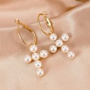 Dames oorbellen met parels G857 17