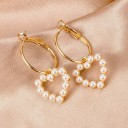Dames oorbellen met parels G857 18