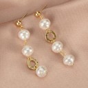 Dames oorbellen met parels G857 29