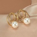 Dames oorbellen met parels G857 10