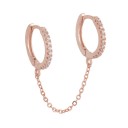 Dames oorbellen met ringen aan een ketting 3