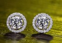 Dames oorbellen met steentjes R49 3