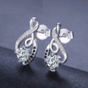 Dames oorbellen met stenen R104 5