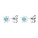 Dames oorbellen met turquoise 6