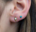 Dames oorbellen met turquoise 2