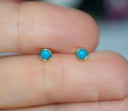 Dames oorbellen met turquoise 3