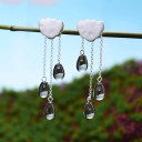 Dames oorbellen met wolken en druppels 6