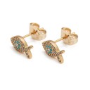 Dames oorbellen met zirkonen G575 10