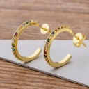 Dames oorbellen met zirkonen G668 9