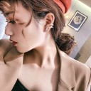 Dames oorbellen slang met zirkoon 4