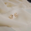 Dames oorbellen vlinders met zirkonen G399 2
