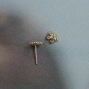 Dames oorstekers bloemen met zirkonen G641 3