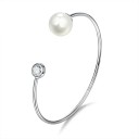 Dames open armband met parel 1