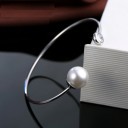 Dames open armband met parel 3