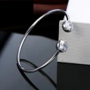 Dames open armband met stenen 4