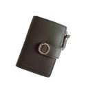 Dames opvouwbare portemonnee 9 x 12,5 x 2 cm Gesp sluiting Ritsvak Kwalitatief kunstleer Praktische uitvoering 16