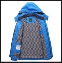 Dames outdoorjas met capuchon tegen wind en regen Geruite voering Ritszakken Klittenbandmanchetten Katoen en microvezel 7