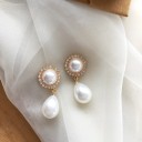 Dames parel oorbellen H733 15