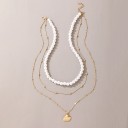 Dames parelketting met hanger D174 6