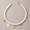 Dames parelketting met hanger D174 7