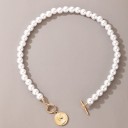 Dames parelketting met hanger D174 8