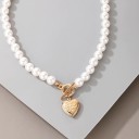 Dames parelketting met hanger D174 2