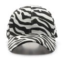 Dames pet met zebrapatroon Katoenen baseballpet met gebogen klep Ventilatieopeningen Band aan de achterkant Hoofdomtrek 55 tot 60 cm 6