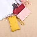 Dames platte portemonnee met rits en polsbandje Clutch voor in de hand van kunstmatig PU-leer en polyester Afmeting 19 x 10 x 1,5 cm 11