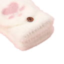 Dames pluche wanten universele maat Warme winter wanten met kattenpootmotief van polyester 2