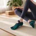 Dames prstensokken voor yoga 1 paar Antislip en vijfvingerig Laag met band over de wreef Voor pilates en fitness 15
