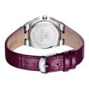 Dames quartz horloge Luxe met stenen en datum Glanzende wijzers Waterdicht 30 m Kast 35 mm Leren band Voor elke dag en voor speciale 4