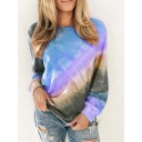 Dames regenboog top met lange mouwen 2