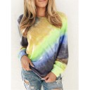 Dames regenboog top met lange mouwen 5