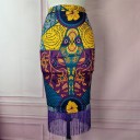 Dames rok met hoge taille en franjes 1