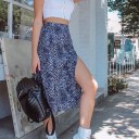 Dames rok met hoge taille en split 8