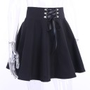 Dames rok met hoge taille en vetersluiting 4