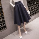 Dames rok met hoge taille en zakken 4