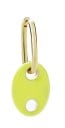 Dames ronde oorbel met kleurrijke hanger met openingen Gouden ring Sieradenmetaal Lengte 3,3 cm Glanzend modeaccessoire voor één oor 5