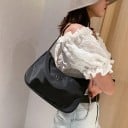 Dames schoudertas met korte schouderband Afgeronde vorm Ritsluiting Nylon met polyester Afmetingen 26 x 18 x 8 cm Eenvoudige uitstraling 5
