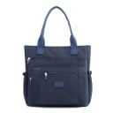 Dames schoudertas met twee handvatten en ritszakken Ruime tas van nylon en polyester met zijzakken 36 x 36 x 15 cm 5