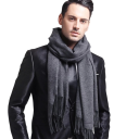 Dames sjaal 174 x 33 cm Effen kasjmier en polyester sjaal met franjes Warme zachte elegante winteraccessoire Stijlvolle comfortabele sjaal 10