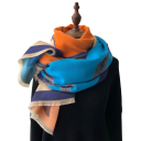 Dames sjaal 185 x 65 cm Polyester sjaal met eenvoudig patroon en franjes Lichtgewicht elegante modeaccessoire Stijlvolle comfortabele 6