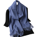 Dames sjaal 33x180 cm Effen zachte sjaal met franjes Licht verwarmend accessoire van polyester Elegante sjaal voor de herfst en winter 7