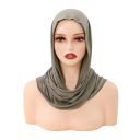 Dames sjaal hijab met lichte, vloeiende uitvoering 65x67 cm polyester sjaal voor dagelijks gebruik en gebed 4