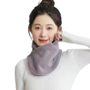 Dames sjaal met drukknoop Polyester warme kraag Effen elegante accessoire voor de winter Comfortabele winter sjaal met drukknoopsluiting 6