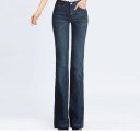 Dames skinny flared jeans 5