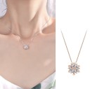 Dames sneeuwvlok ketting D485 2