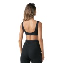Dames sportbeha met diepe ronde hals en uitgesneden rug met brede bandjes en een gladde oppervlakte voor yoga en fitness 10